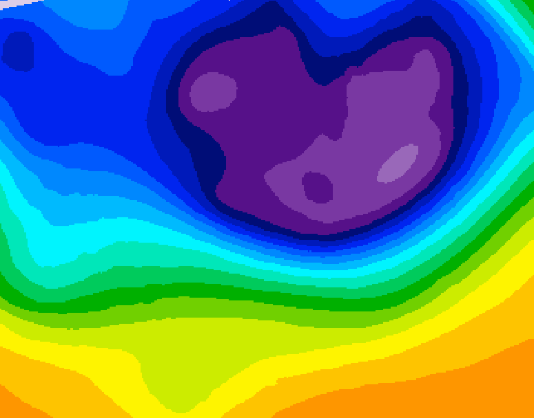 GDPS 500 millibar geopotential height 102 hour forecast chart for Canada based on 2026/02/28 0000Z data