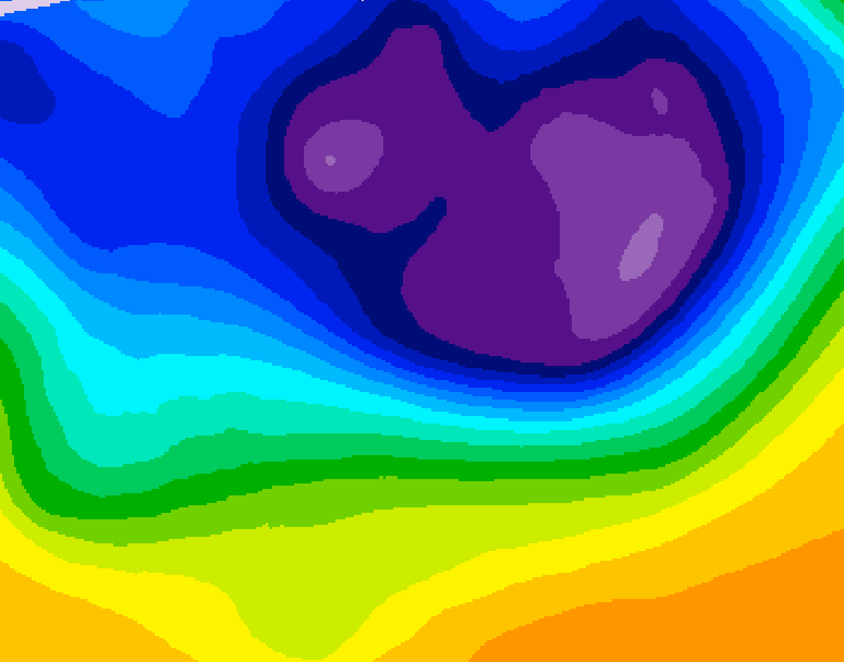 GDPS 500 millibar geopotential height 108 hour forecast chart for Canada based on 2026/02/28 0000Z data
