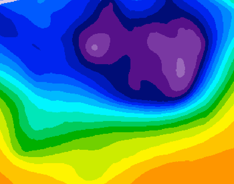 GDPS 500 millibar geopotential height 114 hour forecast chart for Canada based on 2026/02/28 0000Z data