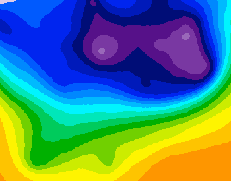 GDPS 500 millibar geopotential height 126 hour forecast chart for Canada based on 2026/02/28 0000Z data