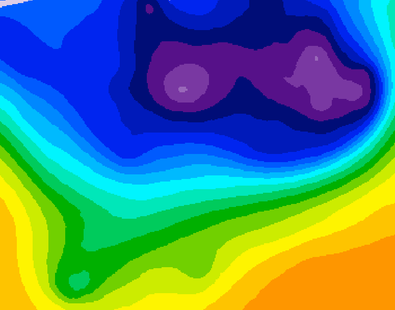 GDPS 500 millibar geopotential height 132 hour forecast chart for Canada based on 2026/02/28 0000Z data