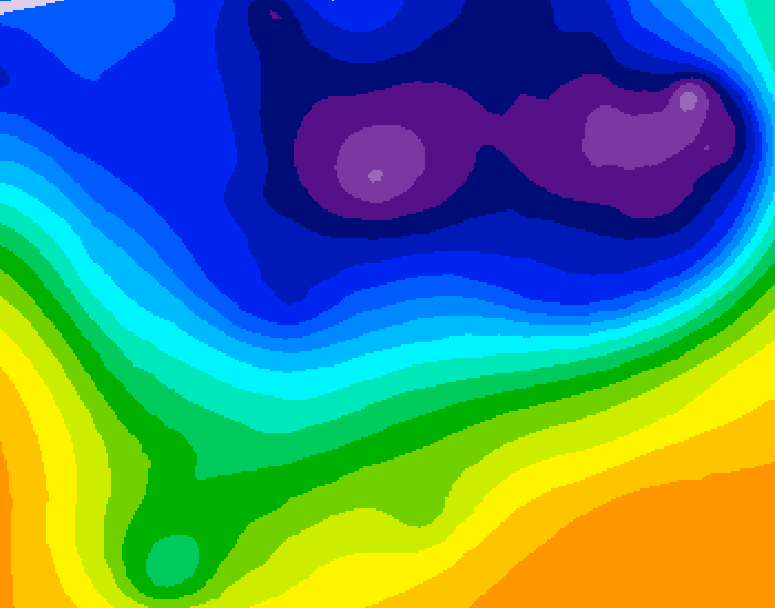 GDPS 500 millibar geopotential height 138 hour forecast chart for Canada based on 2026/02/28 0000Z data