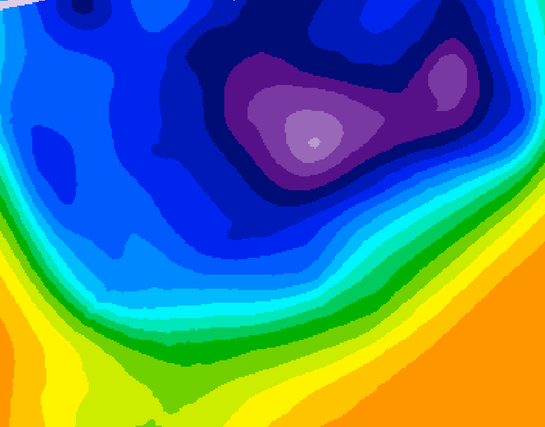 GDPS 500 millibar geopotential height 222 hour forecast chart for Canada based on 2026/02/28 0000Z data