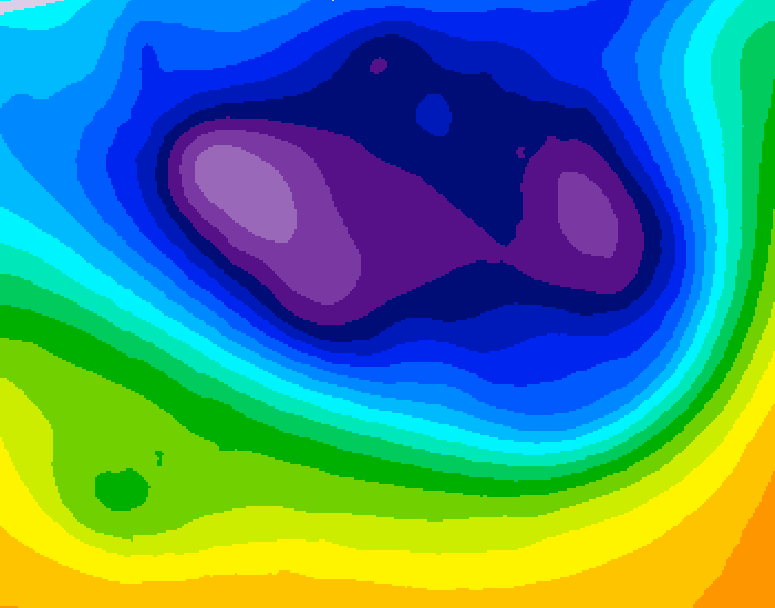 GDPS 500 millibar geopotential height 048 hour forecast chart for Canada based on 2026/02/28 1200Z data