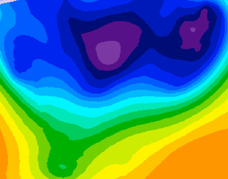GDPS 500 millibar geopotential height 132 hour forecast chart for Canada based on 2026/02/28 1200Z data