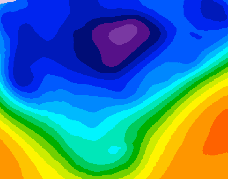 GDPS 500 millibar geopotential height 222 hour forecast chart for Canada based on 2026/02/28 1200Z data