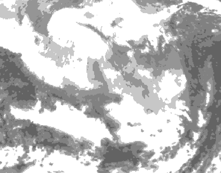 GDPS total cloud 054 hour forecast chart for Canada based on 2026/02/28 0000Z data