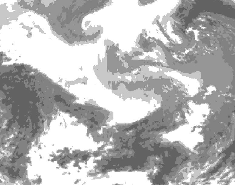 GDPS total cloud 084 hour forecast chart for Canada based on 2026/02/28 0000Z data