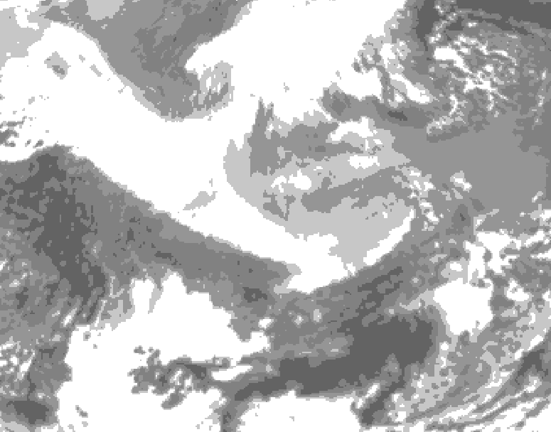 GDPS total cloud 090 hour forecast chart for Canada based on 2026/02/28 0000Z data