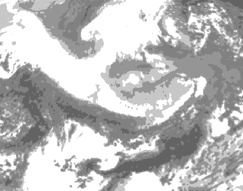 GDPS total cloud 096 hour forecast chart for Canada based on 2026/02/28 0000Z data