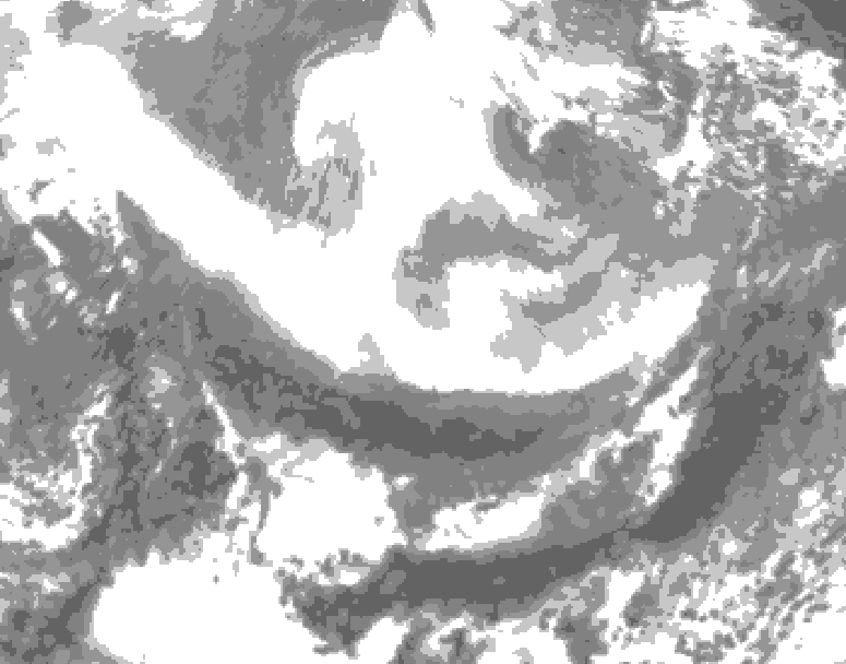 GDPS total cloud 108 hour forecast chart for Canada based on 2026/02/28 0000Z data
