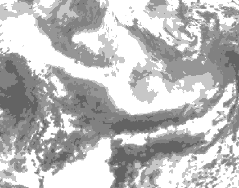 GDPS total cloud 126 hour forecast chart for Canada based on 2026/02/28 0000Z data