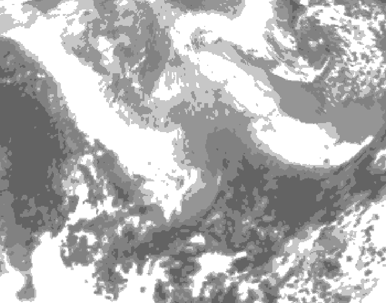 GDPS total cloud 156 hour forecast chart for Canada based on 2026/02/28 0000Z data