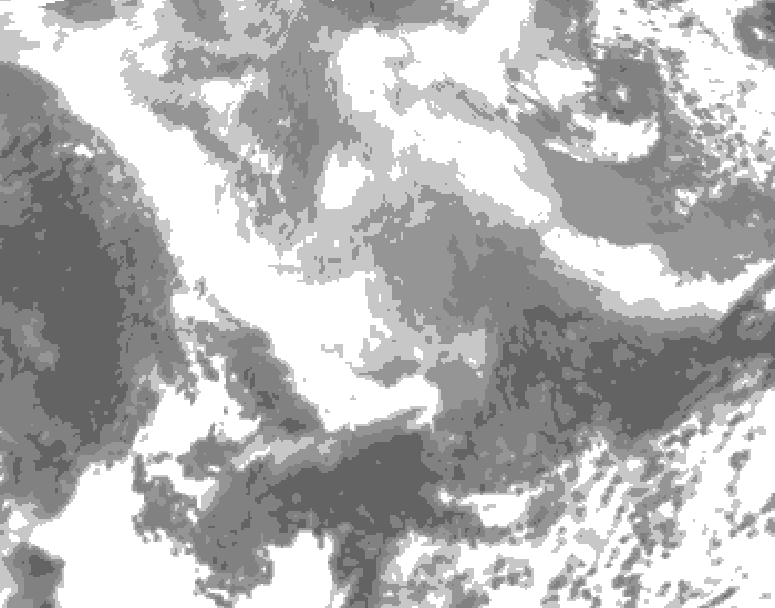 GDPS total cloud 162 hour forecast chart for Canada based on 2026/02/28 0000Z data