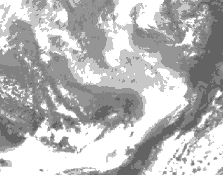 GDPS total cloud 210 hour forecast chart for Canada based on 2026/02/28 0000Z data