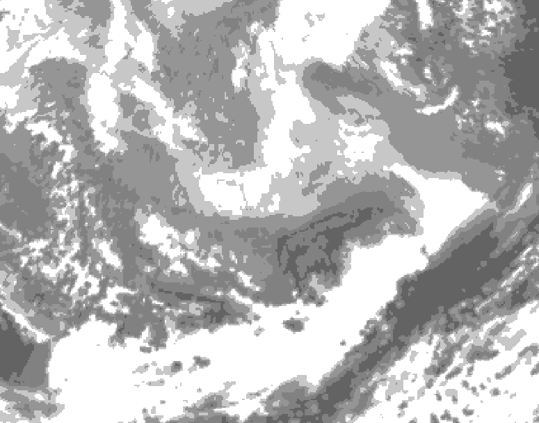 GDPS total cloud 222 hour forecast chart for Canada based on 2026/02/28 0000Z data