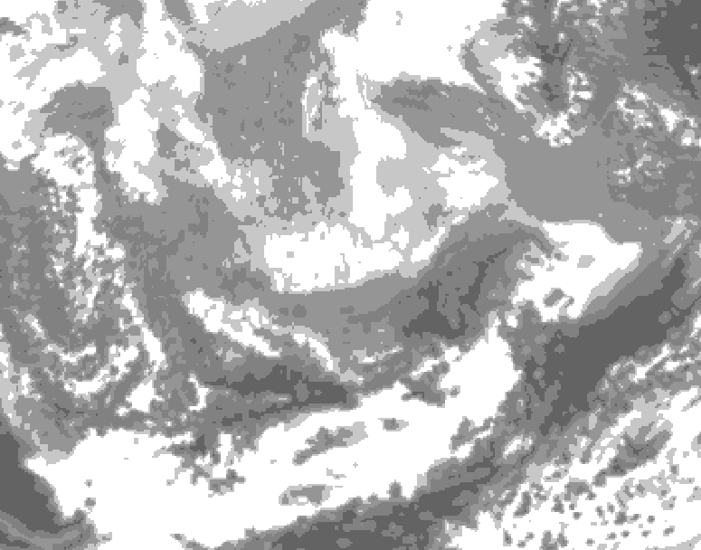 GDPS total cloud 228 hour forecast chart for Canada based on 2026/02/28 0000Z data