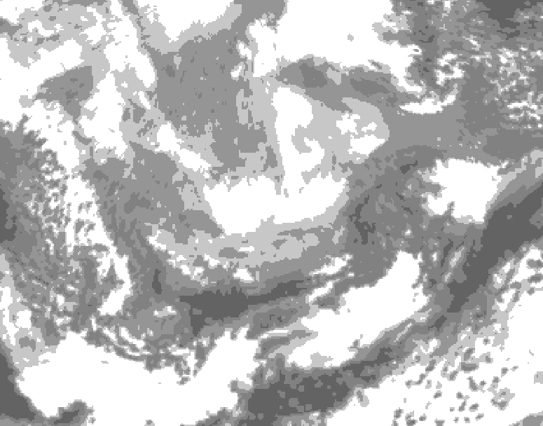 GDPS total cloud 234 hour forecast chart for Canada based on 2026/02/28 0000Z data