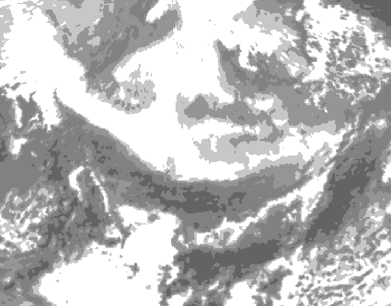 GDPS total cloud 096 hour forecast chart for Canada based on 2026/02/28 1200Z data