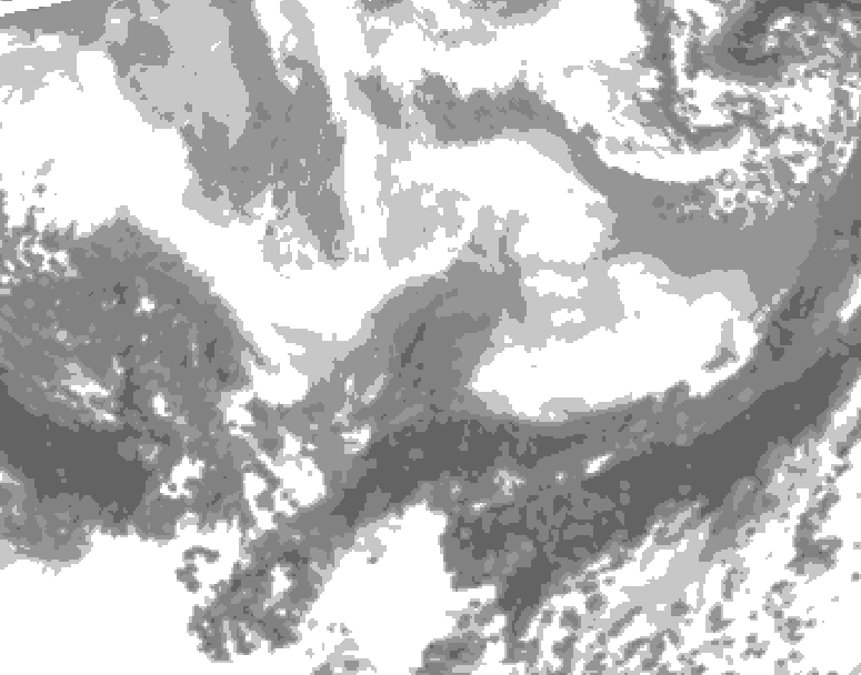 GDPS total cloud 132 hour forecast chart for Canada based on 2026/02/28 1200Z data