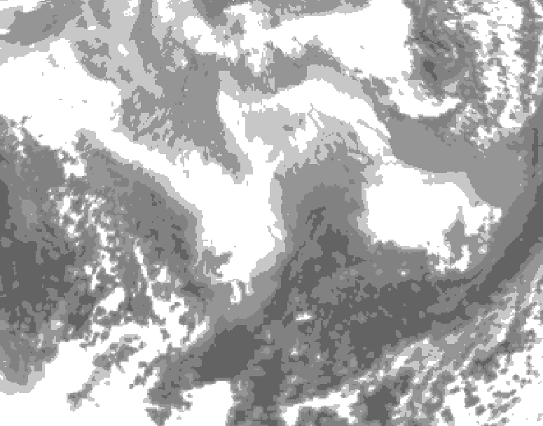 GDPS total cloud 144 hour forecast chart for Canada based on 2026/02/28 1200Z data