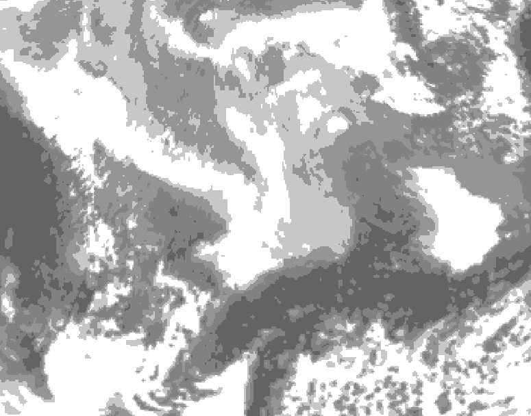 GDPS total cloud 156 hour forecast chart for Canada based on 2026/02/28 1200Z data