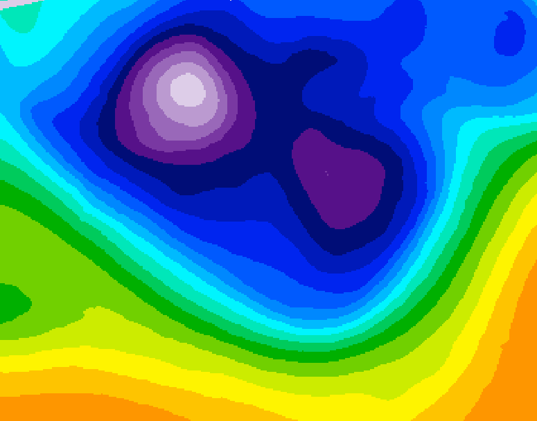 GDPS 500 millibar geopotential height 006 hour forecast chart for Canada based on 2026/03/01 0000Z data