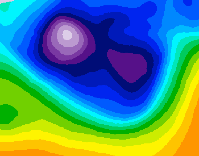 GDPS 500 millibar geopotential height 012 hour forecast chart for Canada based on 2026/03/01 0000Z data