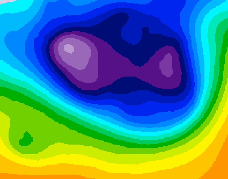GDPS 500 millibar geopotential height 030 hour forecast chart for Canada based on 2026/03/01 0000Z data