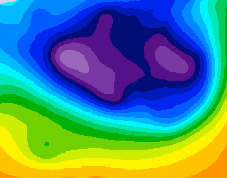 GDPS 500 millibar geopotential height 042 hour forecast chart for Canada based on 2026/03/01 0000Z data