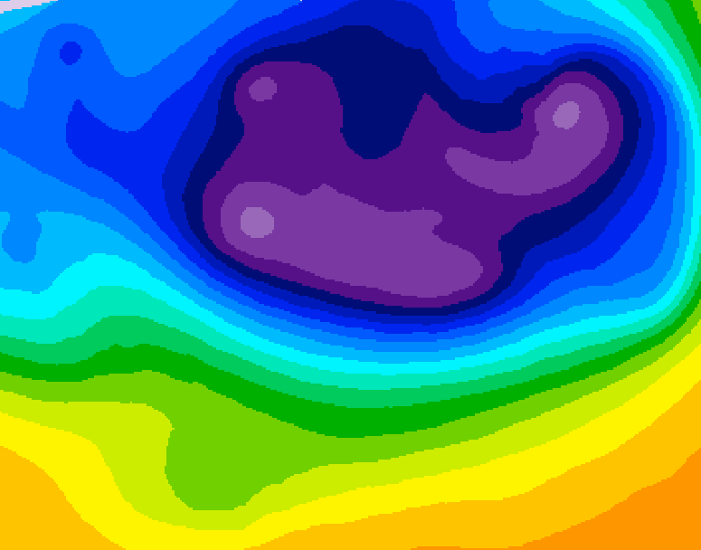 GDPS 500 millibar geopotential height 060 hour forecast chart for Canada based on 2026/03/01 0000Z data