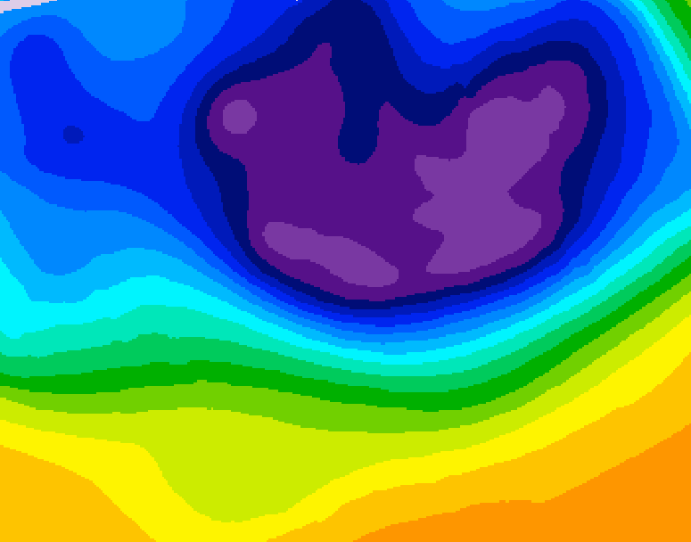 GDPS 500 millibar geopotential height 072 hour forecast chart for Canada based on 2026/03/01 0000Z data