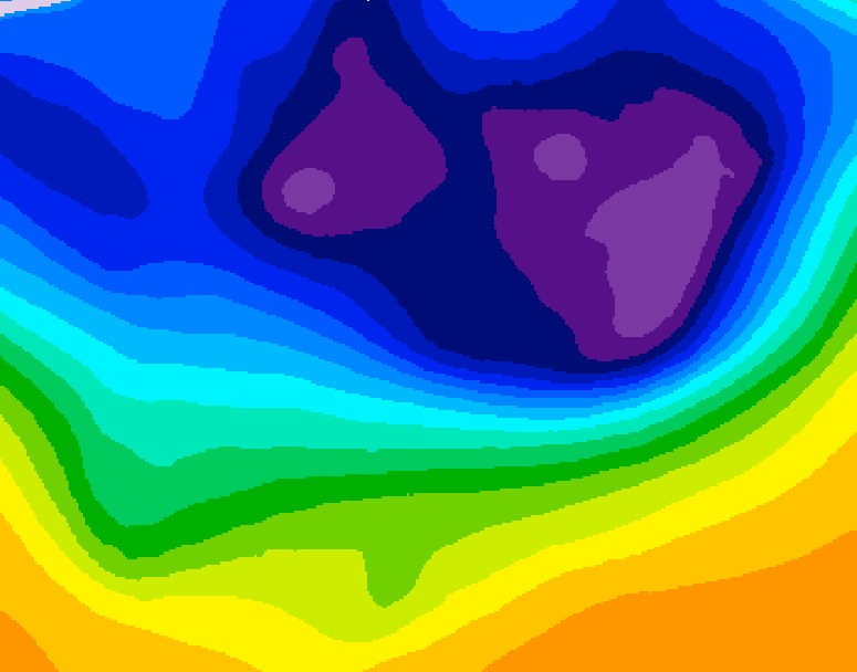 GDPS 500 millibar geopotential height 090 hour forecast chart for Canada based on 2026/03/01 0000Z data
