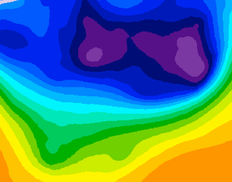 GDPS 500 millibar geopotential height 102 hour forecast chart for Canada based on 2026/03/01 0000Z data