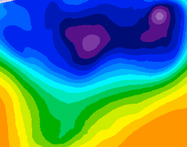 GDPS 500 millibar geopotential height 126 hour forecast chart for Canada based on 2026/03/01 0000Z data