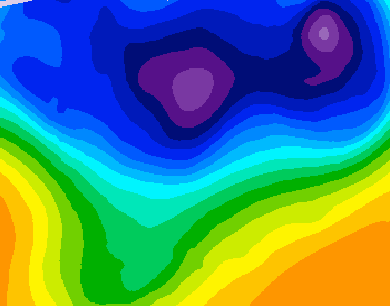 GDPS 500 millibar geopotential height 132 hour forecast chart for Canada based on 2026/03/01 0000Z data