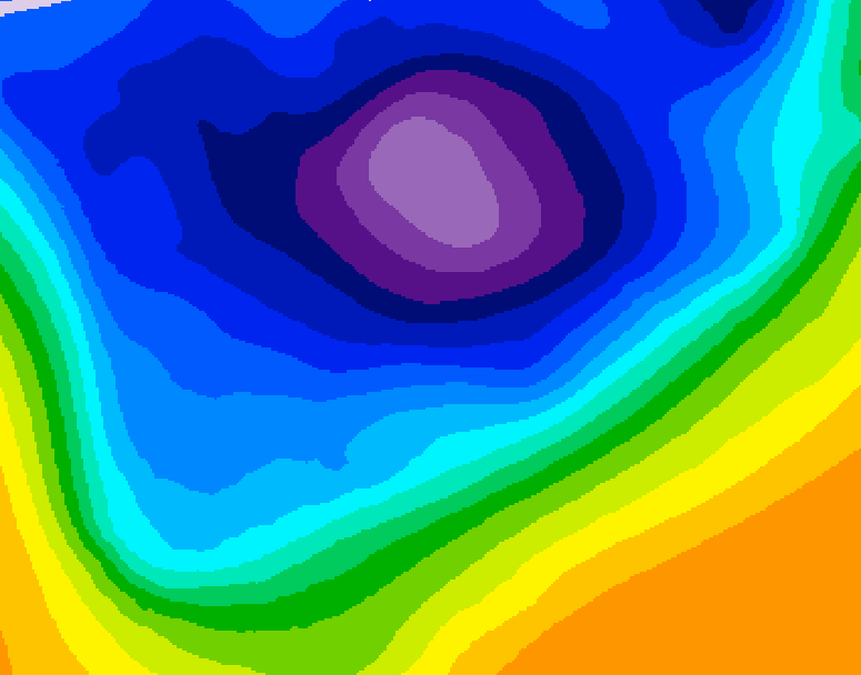 GDPS 500 millibar geopotential height 222 hour forecast chart for Canada based on 2026/03/01 0000Z data