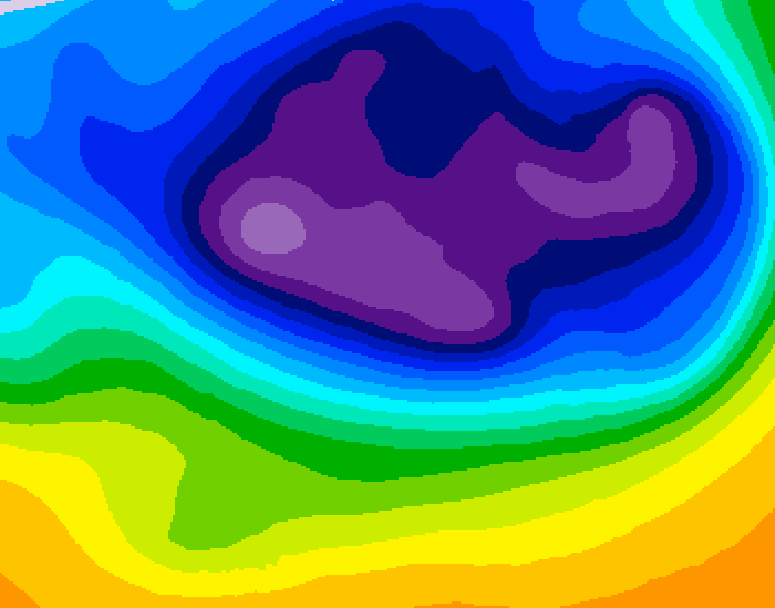 GDPS 500 millibar geopotential height 042 hour forecast chart for Canada based on 2026/03/01 1200Z data