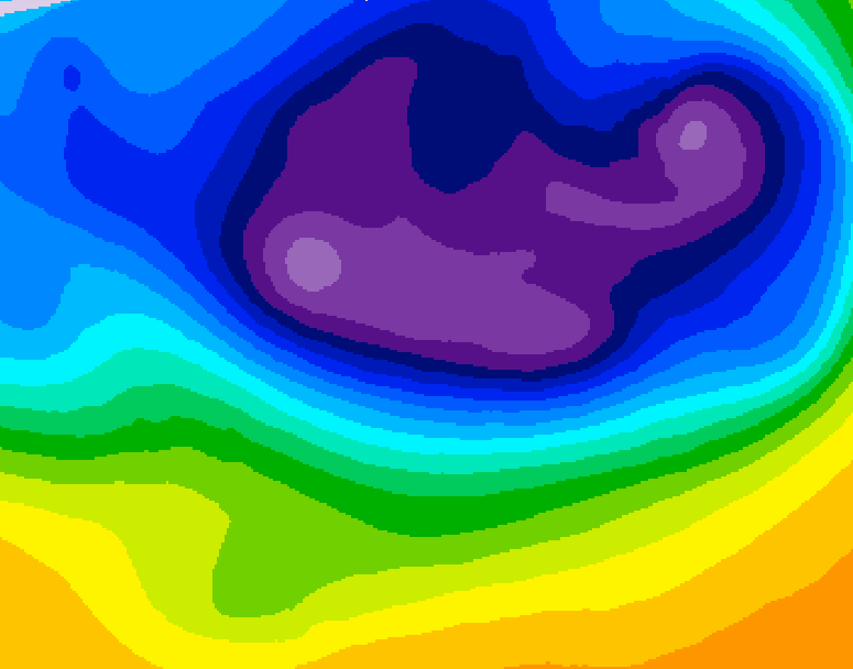 GDPS 500 millibar geopotential height 048 hour forecast chart for Canada based on 2026/03/01 1200Z data