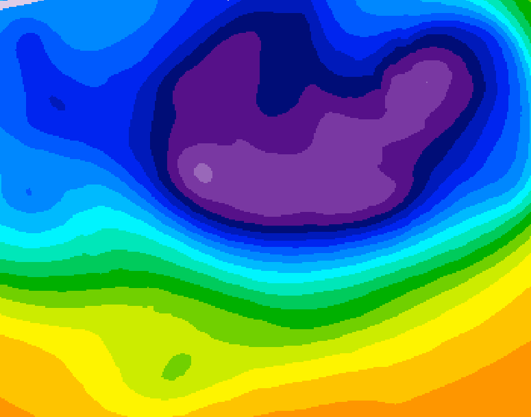 GDPS 500 millibar geopotential height 054 hour forecast chart for Canada based on 2026/03/01 1200Z data