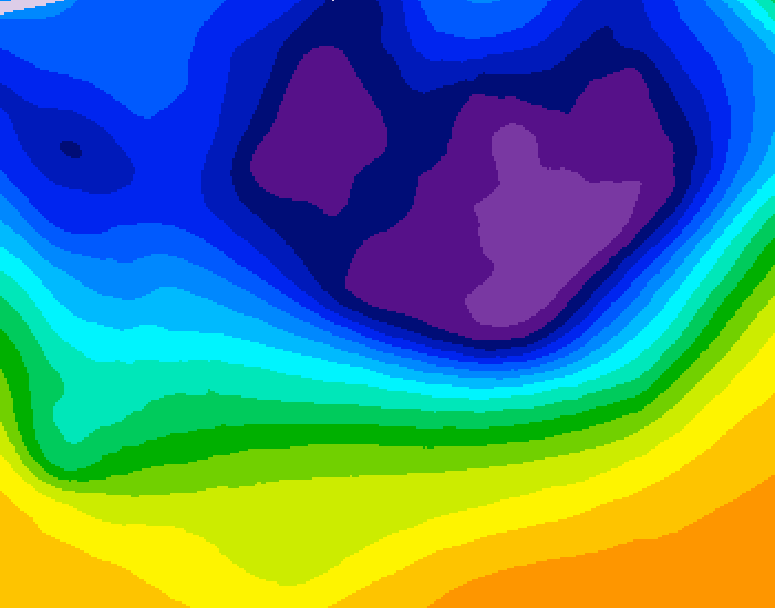 GDPS 500 millibar geopotential height 072 hour forecast chart for Canada based on 2026/03/01 1200Z data