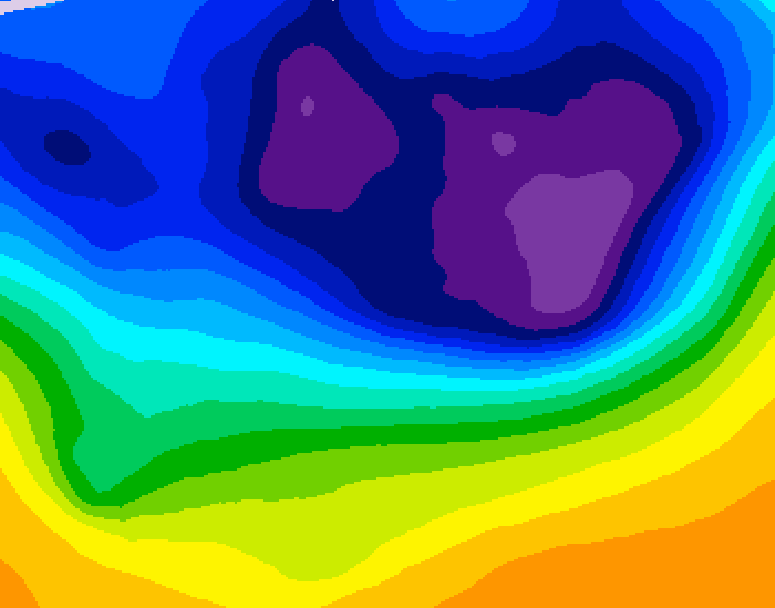 GDPS 500 millibar geopotential height 078 hour forecast chart for Canada based on 2026/03/01 1200Z data