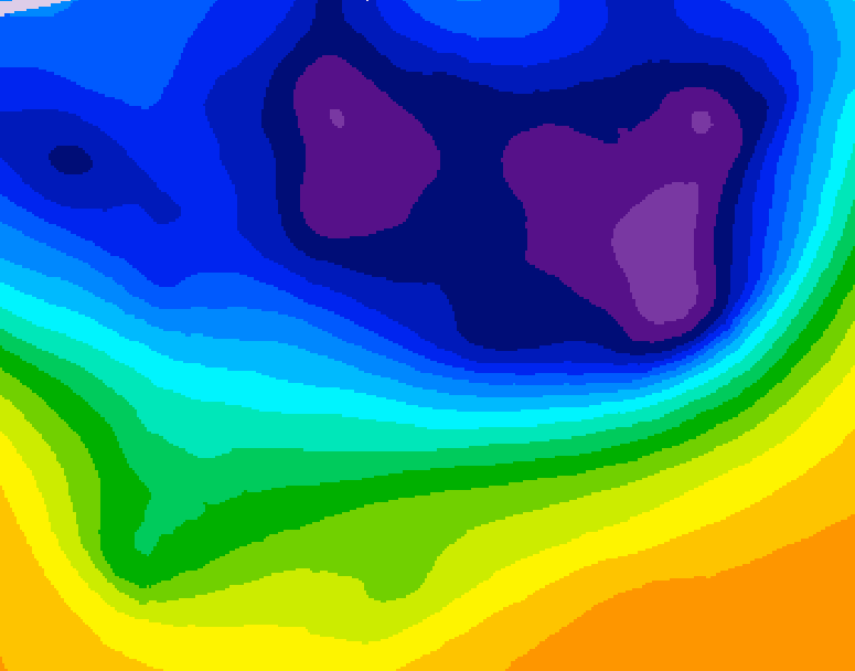 GDPS 500 millibar geopotential height 084 hour forecast chart for Canada based on 2026/03/01 1200Z data