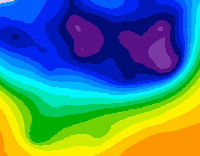 GDPS 500 millibar geopotential height 090 hour forecast chart for Canada based on 2026/03/01 1200Z data