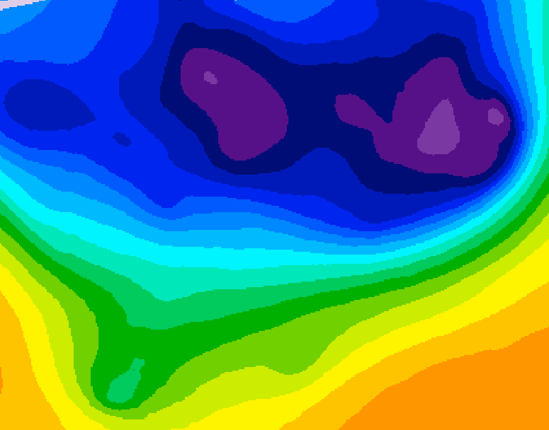 GDPS 500 millibar geopotential height 096 hour forecast chart for Canada based on 2026/03/01 1200Z data