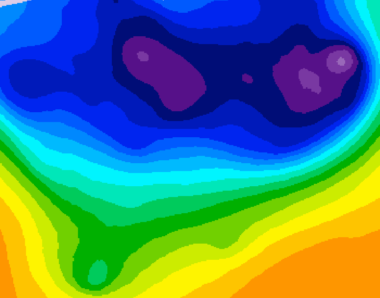 GDPS 500 millibar geopotential height 102 hour forecast chart for Canada based on 2026/03/01 1200Z data