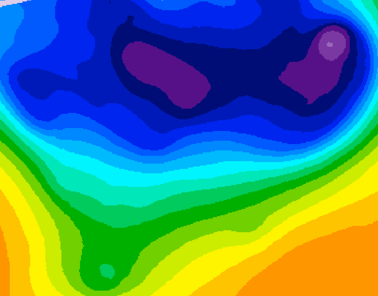 GDPS 500 millibar geopotential height 108 hour forecast chart for Canada based on 2026/03/01 1200Z data