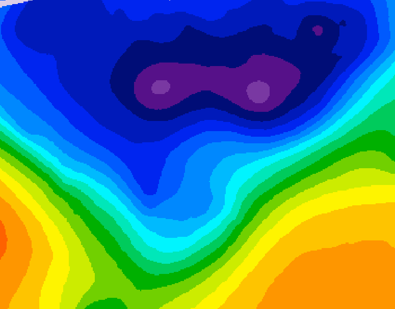 GDPS 500 millibar geopotential height 150 hour forecast chart for Canada based on 2026/03/01 1200Z data