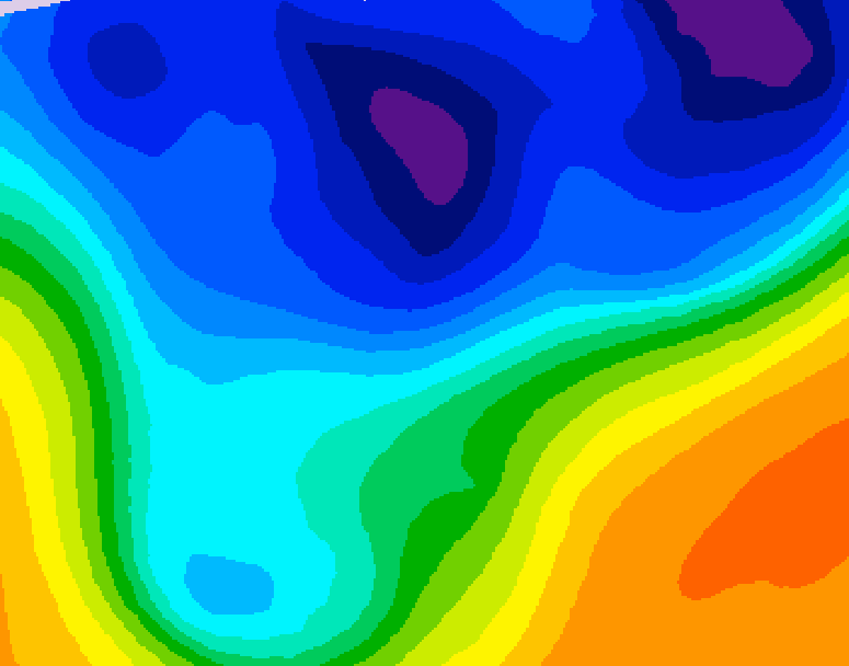GDPS 500 millibar geopotential height 222 hour forecast chart for Canada based on 2026/03/01 1200Z data