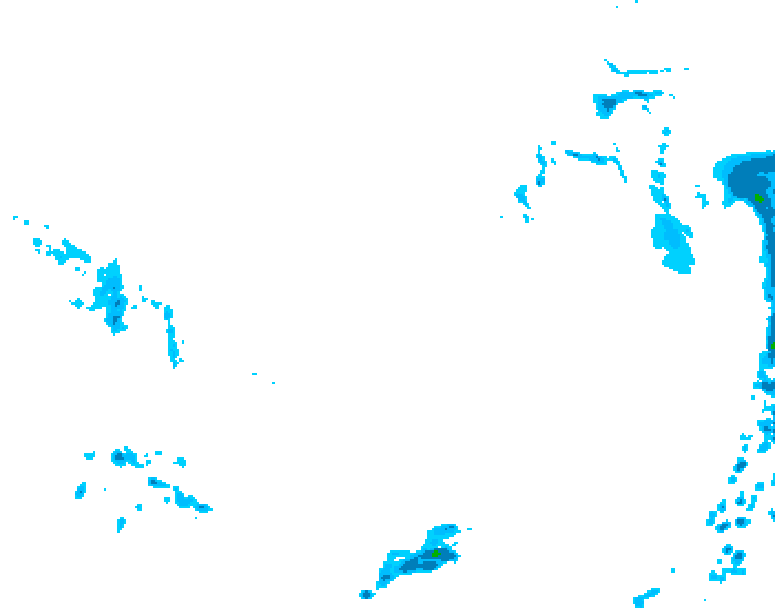 GDPS precipitation 018 hour forecast chart for Canada based on 2026/03/01 1200Z data